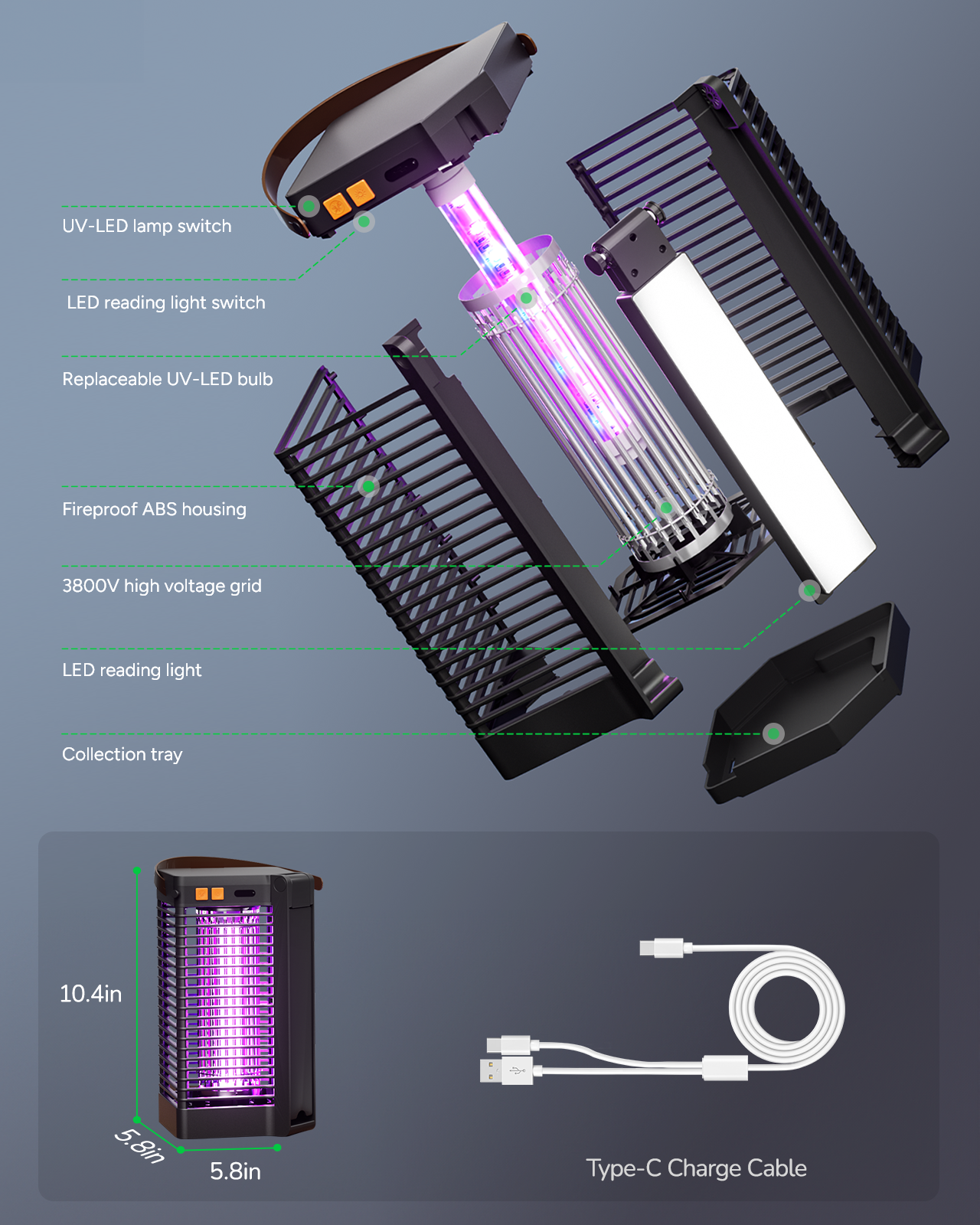 Buzbug MO-019B Outdoor Bug Zapper