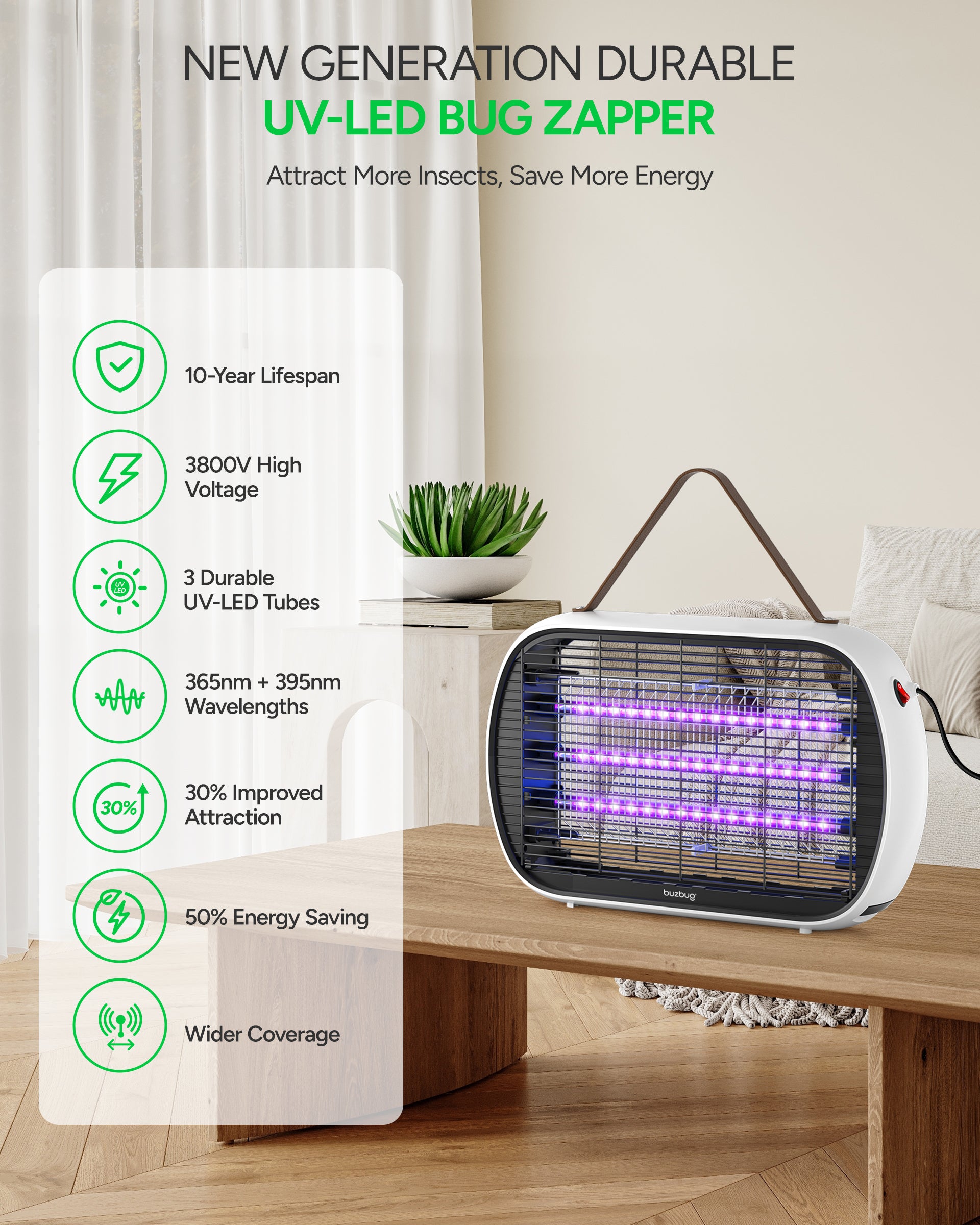 Buzbug MA-015PLUS Indoor Bug Zapper