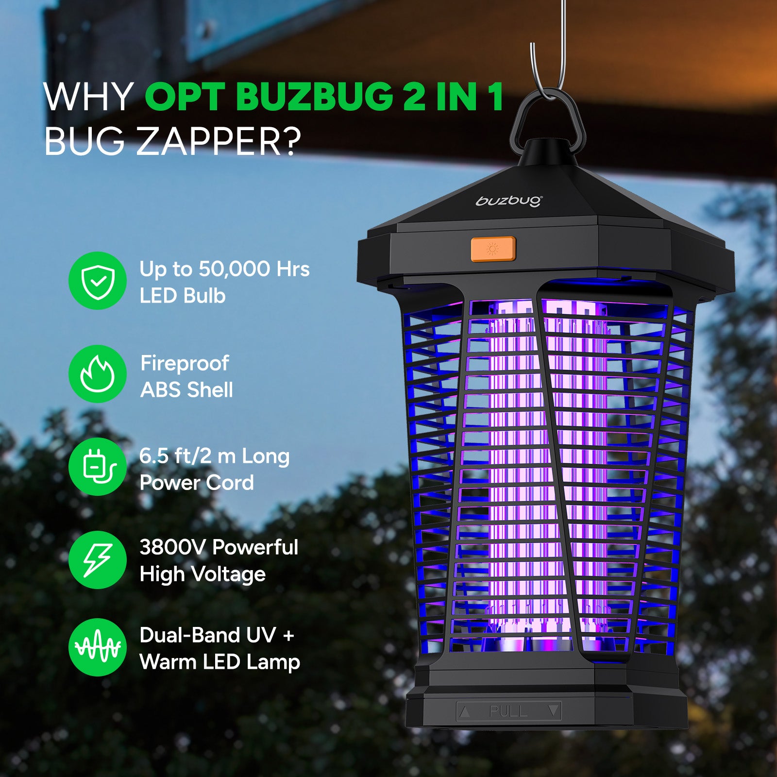 Buzbug MA-20 Outdoor LED Bug Zapper